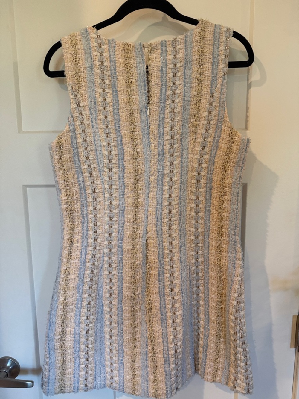 NWT Sofie the Label Tweed Mini Dress | Sleeveless | Textured Stripe - Picture 2 of 4